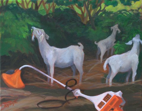 Goats and Weed Eater
