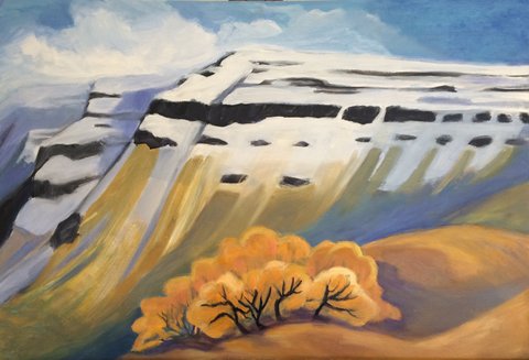 Willows and Winter Ridge