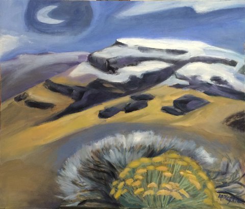 Moon Over Winter Ridge